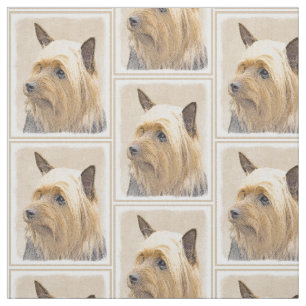 Silky Terrier Painting - Cute Original Dog Art Stof