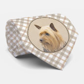 Silky Terrier Painting - Cute Original Dog Art Stropdas (Opgerold)