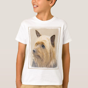 Silky Terrier Painting - Cute Original Dog Art T-shirt
