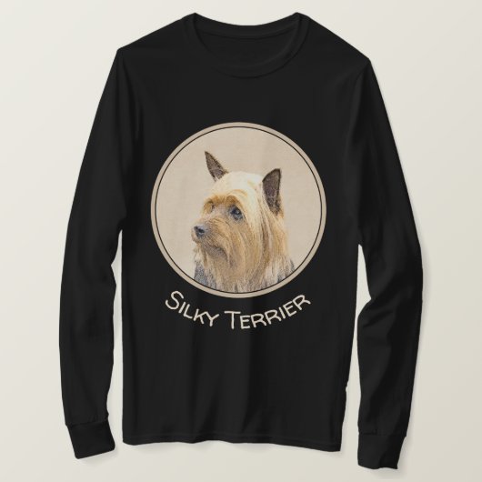 Silky Terrier Painting - Cute Original Dog Art T-shirt (Design voorkant)