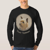 Silky Terrier Painting - Cute Original Dog Art T-shirt (Voorkant)