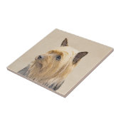 Silky Terrier Painting - Cute Original Dog Art Tegeltje (Zijkant)