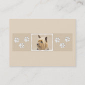 Silky Terrier Painting - Cute Original Dog Art Visitekaartje (Achterkant)