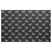 Silky Terrier Silhouettes Grey en Black Patterned Stof (Fat Quarter)