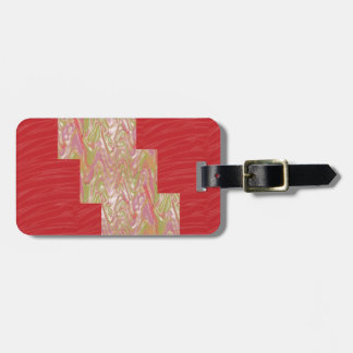 SILKY Waves in Elegant Red Fabric Print - LAGE PRI Bagagelabel