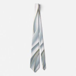Silky White and Gold Elegant Classic Men’s Necktie Stropdas