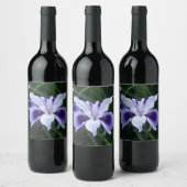 Silky White Paars Flower Wijn Etiket (Flessen)