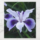 Silky White Paars Flower Wijn Etiket (Enkel label)