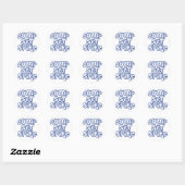 Silla Blue Volleyball Ronde Sticker (Vel)