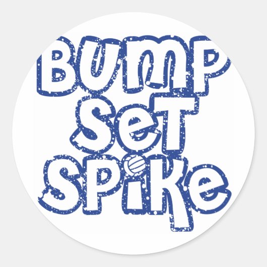 Silla Blue Volleyball Ronde Sticker (Voorkant)
