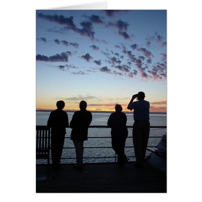 Sillhouettes bij zonsondergang (Voorkant)