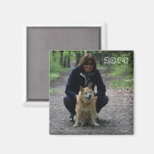 Silli und Roka im Wald Magneet (Voorkant / Achterkant)