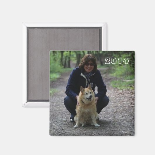 Silli und Roka im Wald Magneet (Voorkant / Achterkant)