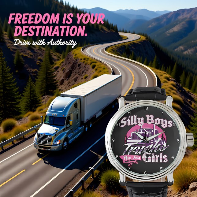 Silly Boys: Trucks Are For Girls Horloge (Creator heeft geüpload)