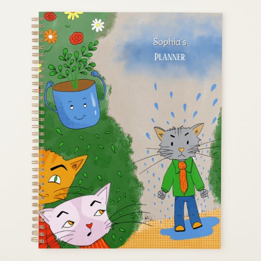Silly Cat Personalized Planner (Voorkant)