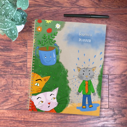 Silly Cat Personalized Planner