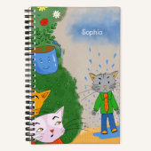 Silly Cat Personalized Spiral Notebook Notitieboek (Voorkant)