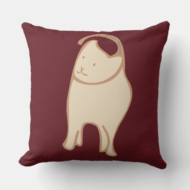 Silly Cat Throw Pillow Kussen (Voorkant)