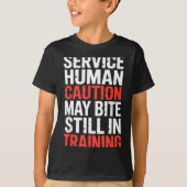 Silly Caution Service Human Bite Training Still Ma T-shirt (Voorkant)