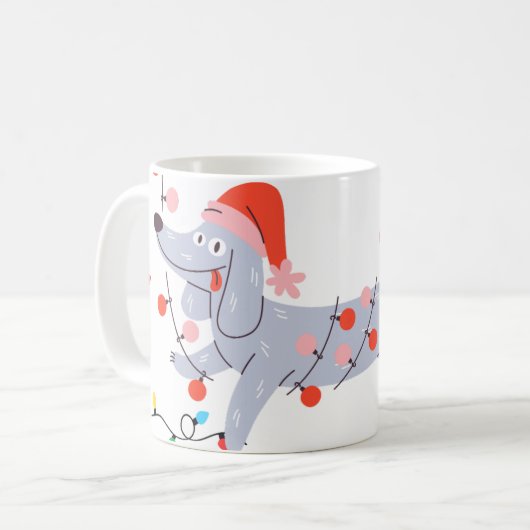 Silly Christmas Pup Koffiemok (Voorkant links)