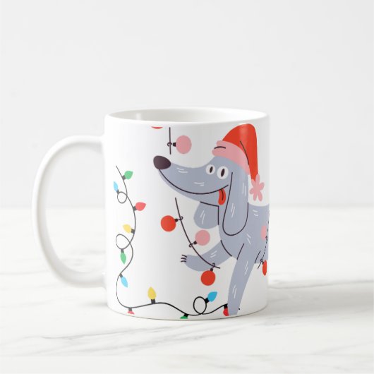 Silly Christmas Pup Koffiemok (Links)
