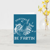 Silly Farting Humor Sometimes I Raccoon Just Kaart (Gele Bloem)