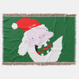 Silly goofy Santa Claus cartoon face Deken