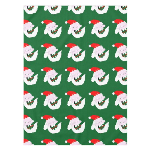 Silly goofy Santa Claus cartoon face  Tafelkleed (Voorkant)