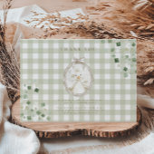 Silly Goose 1st Birthday Green Gingham Bedankkaart