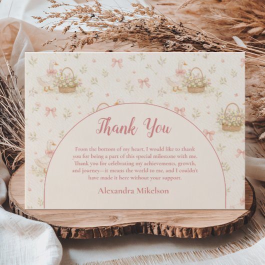 Silly Goose 1st Birthday Party Bedankkaart