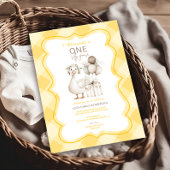 Silly Goose 1st Birthday Yellow Gingham Kaart