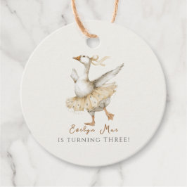 Silly Goose 3rd Birthday Watercolor Bedankjes Labels