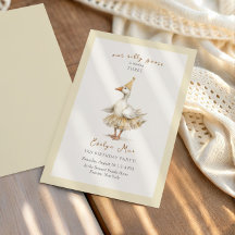 Silly Goose 3rd Birthday Yellow Watercolor