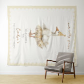 Silly Goose 3rd Birthday Yellow Watercolor Welcome Wandkleed (In Situ (horizontaal))