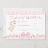 Silly Goose adoptiecertificaat Roze Gingham Kaart (Voorkant)