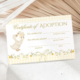Silly Goose Adoption certificate Gender Neutral Kaart