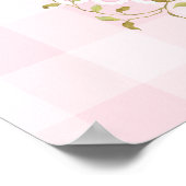 Silly Goose Baby Girl Shower Pink Gingham Welcome Poster (Hoek)