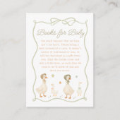 Silly Goose Baby Shower Books for Baby Informatiekaartje (Voorkant)