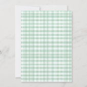 Silly Goose Baby Shower Green Gingham Neutral Kaart (Achterkant)
