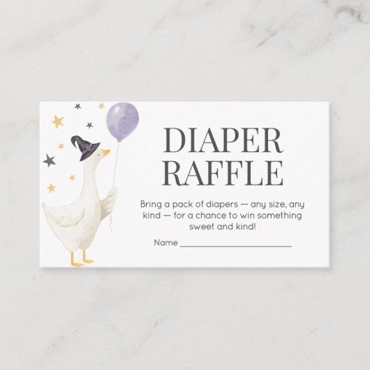 Silly Goose Baby Shower Informatiekaartje (Voorkant)