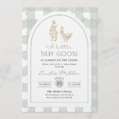Silly Goose Baby Shower Invitation, Gender Neutral Kaart (Voorkant)