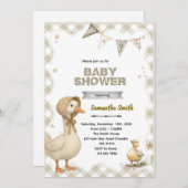 Silly Goose Baby Shower Invitation Kaart (Voorkant / Achterkant)