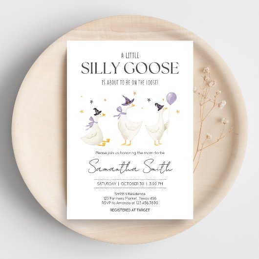 Silly Goose Baby Shower Kaart