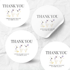 Silly Goose Baby Shower Ronde Sticker