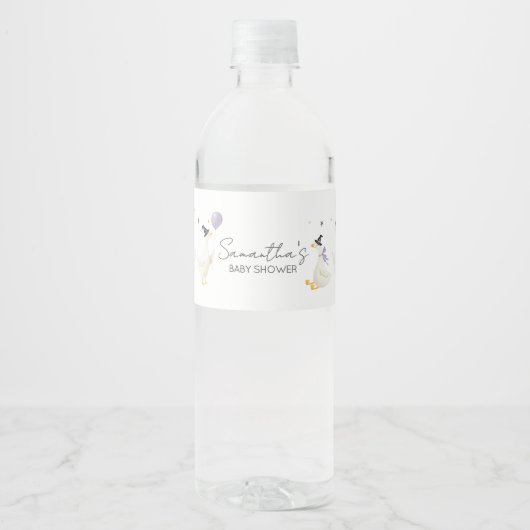 Silly Goose Baby Shower Waterfles Etiket (Voorkant)