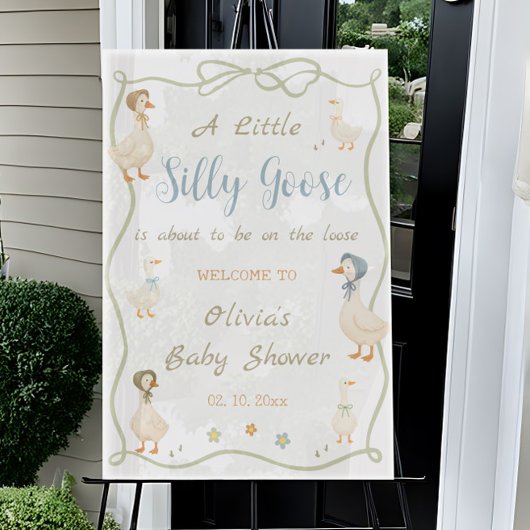 Silly Goose Baby Shower Welcome Acryl Bord