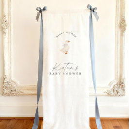 Silly Goose Baby Shower Welcome Sign | Linen Banne Spandoek