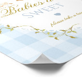 Silly Goose Baby's zijn lief Blauw Gestreepte Stri Poster (Hoek)