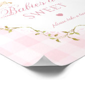 Silly Goose Baby's zijn lief Roze Gingham Poster (Hoek)