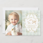 Silly Goose Birthday Sage Gingham Thank you card Kaart (Voorkant)